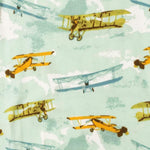 MilkBarn Kids Organic Crib Sheet | Vintage Planes-Barn Chic Boutique