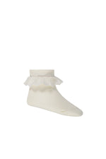 Jamie Kay Frill Ankle Sock | White-Barn Chic Boutique