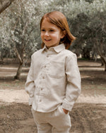 Rylee + Cru Collared Long Sleeve Shirt | Brass Stripe-Barn Chic Boutique