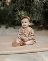Rylee + Cru Long Sleeve Bubble Romper | Gold Gardens-Barn Chic Boutique