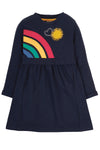 Frugi Leia Loopback Dress | Indigo Rainbow-Barn Chic Boutique