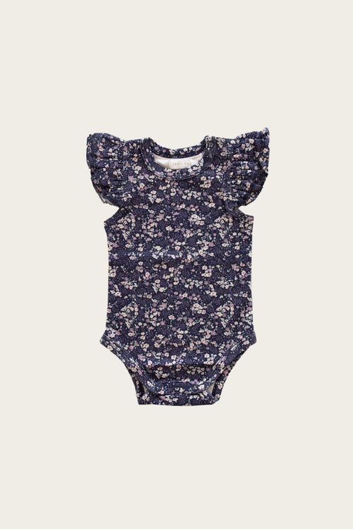 Jamie Kay Organic Cotton Minnie Bodysuit | Blueberry Floral-Barn Chic Boutique