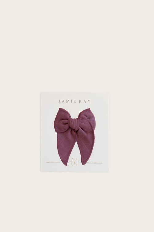 Jamie Kay Organic Cotton Muslin Bow | Tulipwood-Barn Chic Boutique