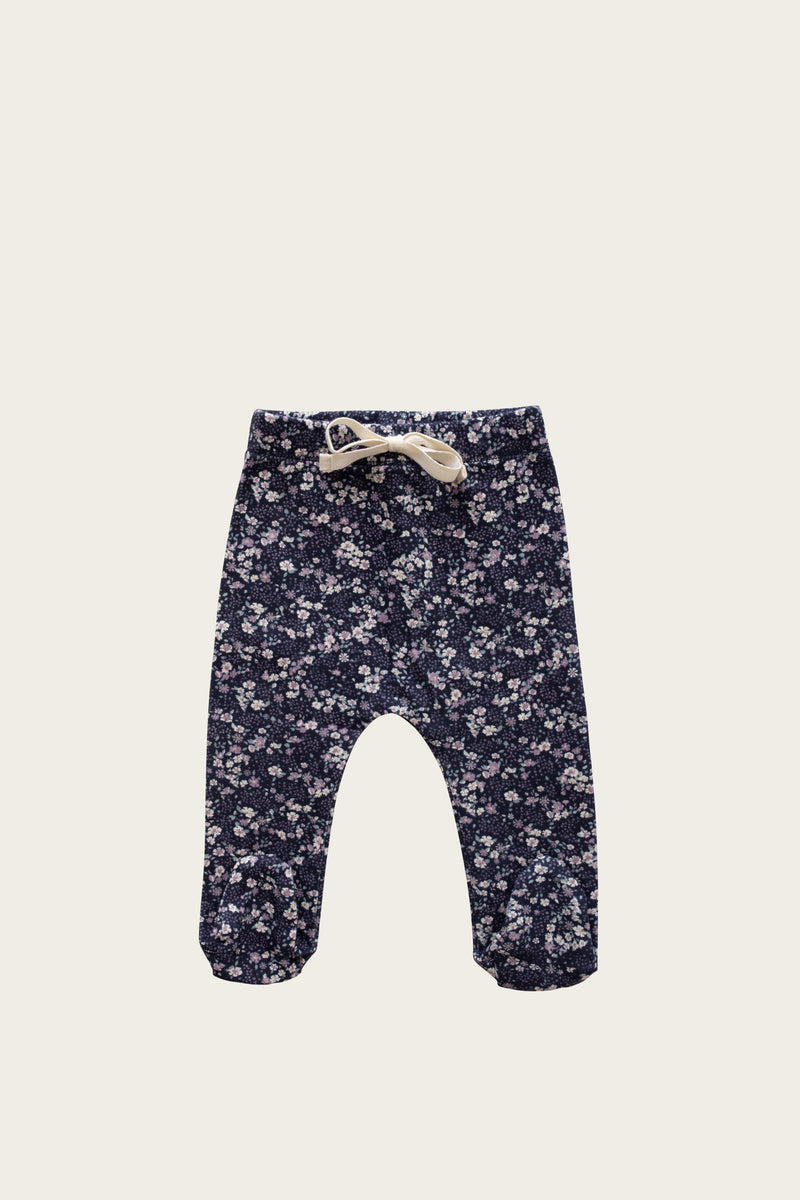 Jamie Kay Organic Footed Pant | Blueberry Floral-Barn Chic Boutique