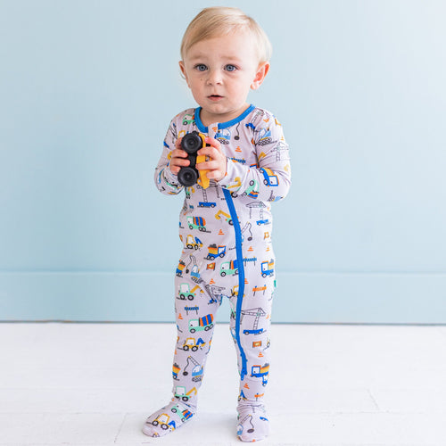 Macaron + Me Bamboo Baby Footie Pajamas - Little Diggers-Barn Chic Boutique