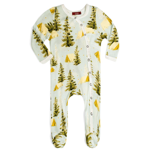Milkbarn Kids Bamboo SNAP Footed Romper | Camping-Barn Chic Boutique