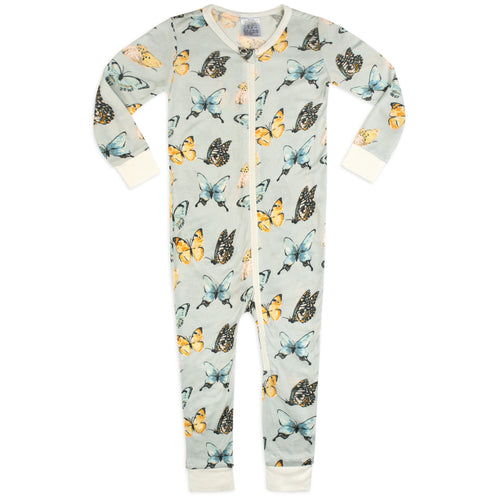 Milkbarn Kids Bamboo Zipper Pajama | Butterfly-Barn Chic Boutique