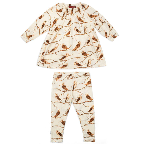 Milkbarn Kids Long Sleeve Dress and Legging Set | Owl-Barn Chic Boutique