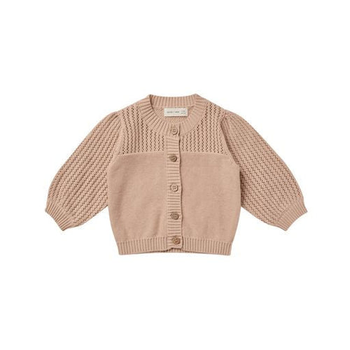 Quincy Mae Pointelle Knit Cardigan | Blush-Barn Chic Boutique