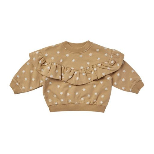 Quincy Mae Ruffle Fleece Sweatshirt | Daisy-Barn Chic Boutique