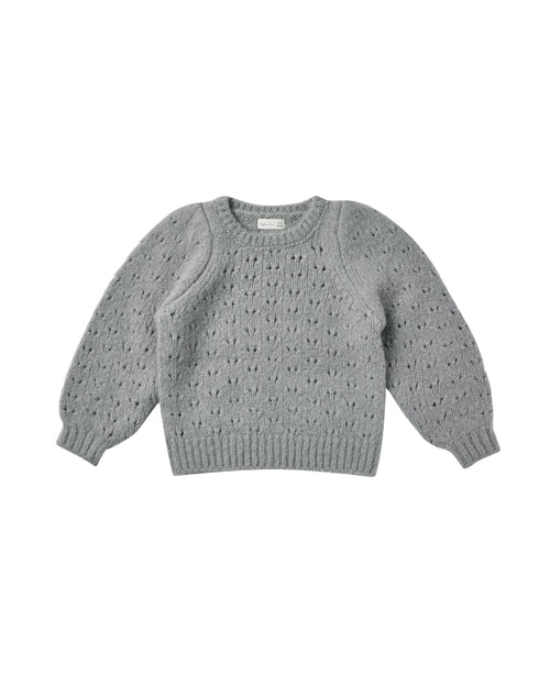 Rylee + Cru Balloon Sweater | Dusty Blue-Barn Chic Boutique
