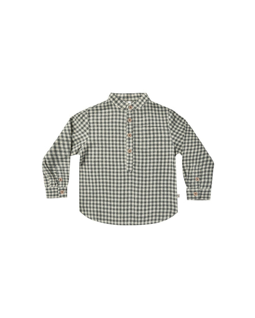 Rylee + Cru Mason Shirt | Marine Gingham-Barn Chic Boutique