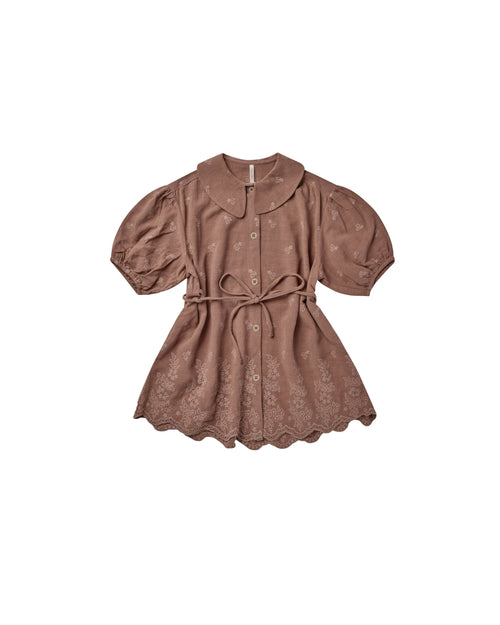 Rylee + Cru Olive Dress | Grapevine Embroidery-Barn Chic Boutique