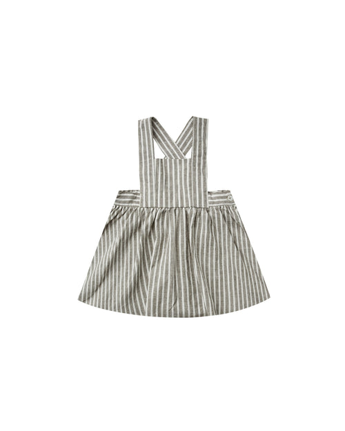 Rylee + Cru Pinafore Dress - Railroad Stripe | Vintage Black-Barn Chic Boutique
