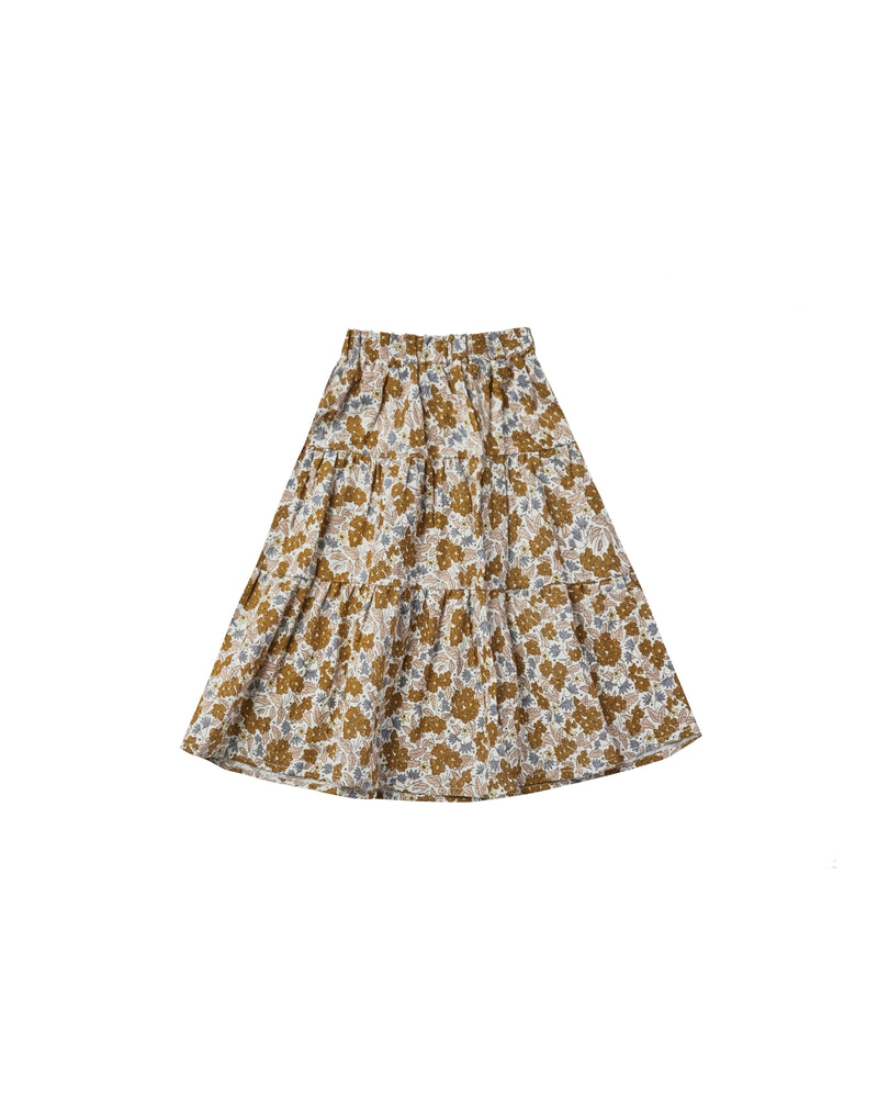 Rylee + Cru Tiered Midi Skirt | Gardenia-Barn Chic Boutique