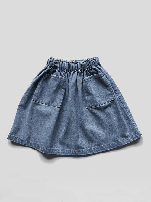 The Simple Folk Denim Skirt | Light Denim-Barn Chic Boutique