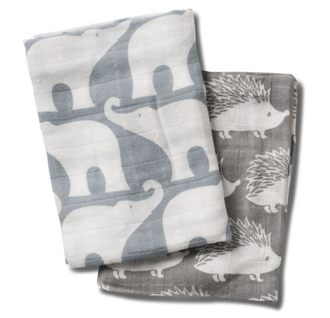 Big Lovey by MilkBarn Baby - 3 Layer Blanket  in Lavender Hedgehog