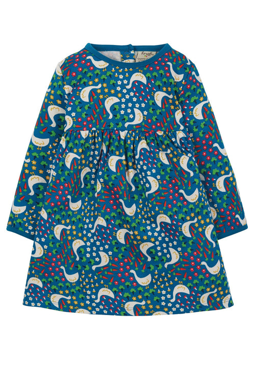 Frugi Dani Dress | Blue Geese-Barn Chic Boutique