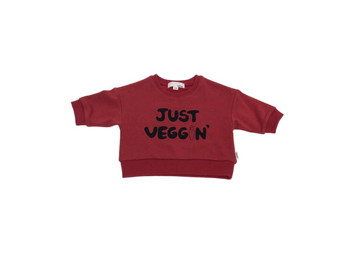 Greige The Bamboo Fleece Sweatshirt | Just Veggin' on Beet-Barn Chic Boutique