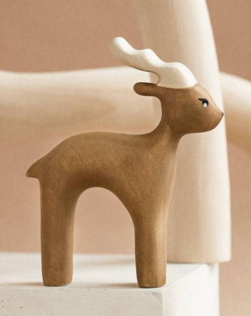 Izvetvey Handmade Wooden Figurine - Deer-Barn Chic Boutique