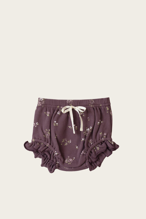 Jamie Kay Organic Cotton Fine Rib Frill Bloomer - Petite Fleur-Barn Chic Boutique