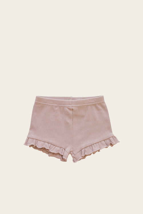 Jamie Kay Organic Cotton Fine Rib Frill Short | Rose Ash-Barn Chic Boutique