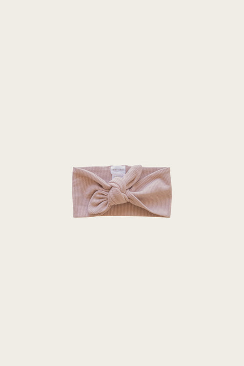 Jamie Kay Organic Cotton Fine Rib Headband | Rose Ash-Barn Chic Boutique