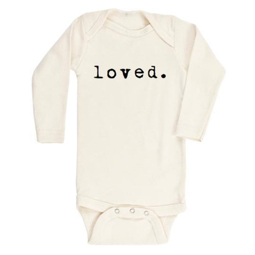 Tenth & Pine Long Sleeve Bodysuit - "Loved." (Black)-Barn Chic Boutique