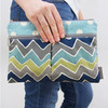 Logan and Lenora Clutch in Zoom Chevron